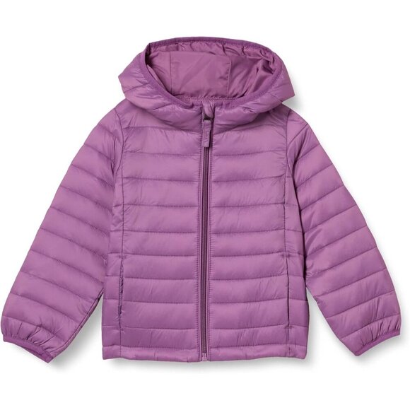 GirlsDusty Purple Lightweight Water Resistant Hooded Puffer Jacket Winter Coat